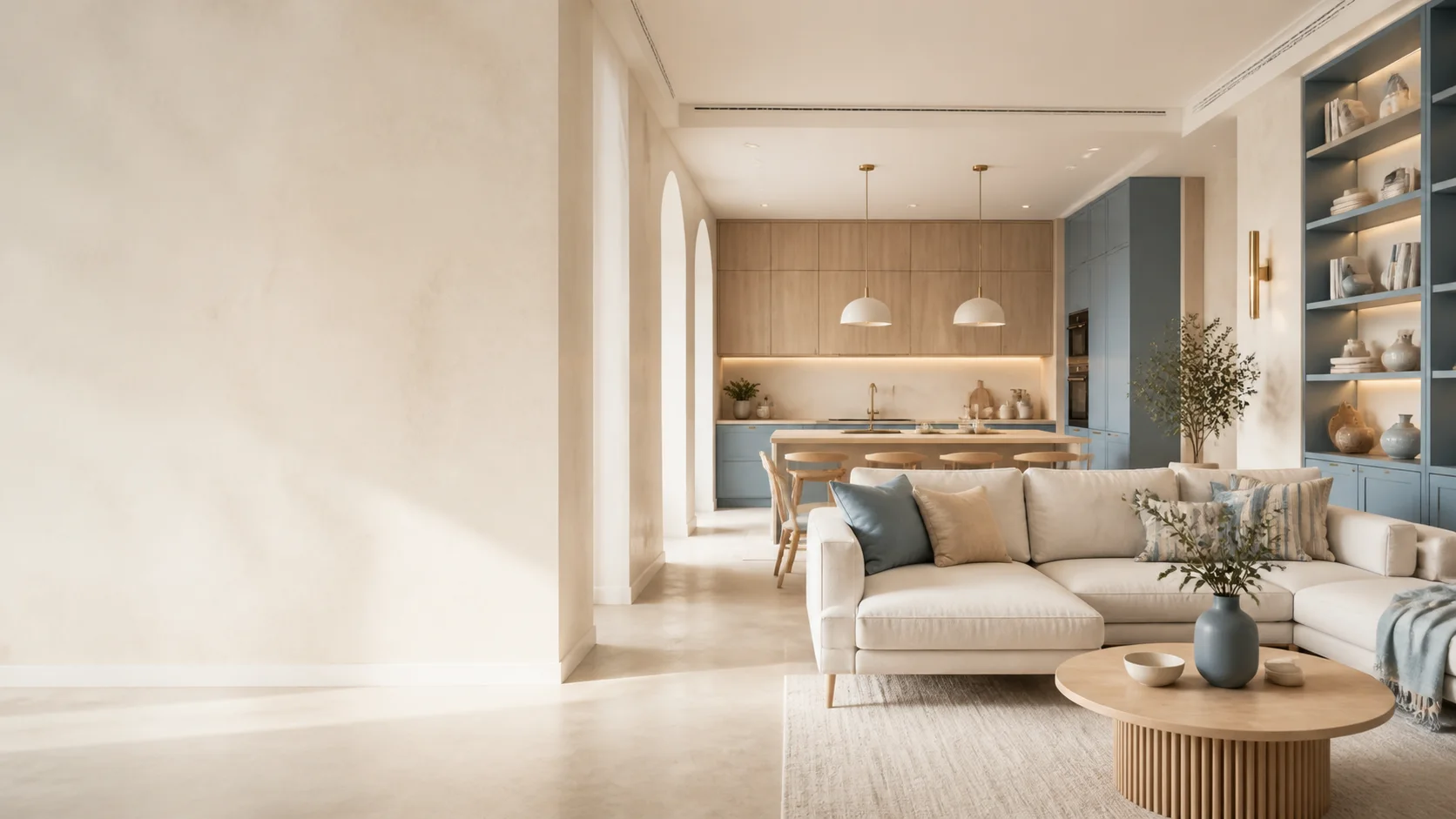 ÇNR Tadilat anahtar teslim yenilenmiş salon ve mutfak